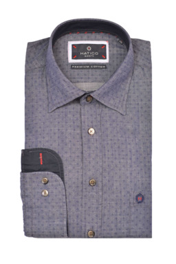 Фото рубашки Прямой силуэт Рубашка HATICO SPORT, цвет синий