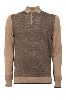 Джемпер-поло ENRICO CERINI 244014/LIGHT-BROWN